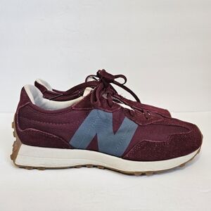 New Balance 327 Mens Sz 6.5 EU 39 Maroon Low Top Retro Stuke Running Shoes